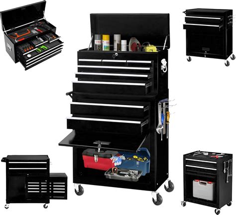 2 in 1 rolling metal tool box and stool|Amazon.com: Pataku 8 Drawer Tool Chest with Wheels, 2.